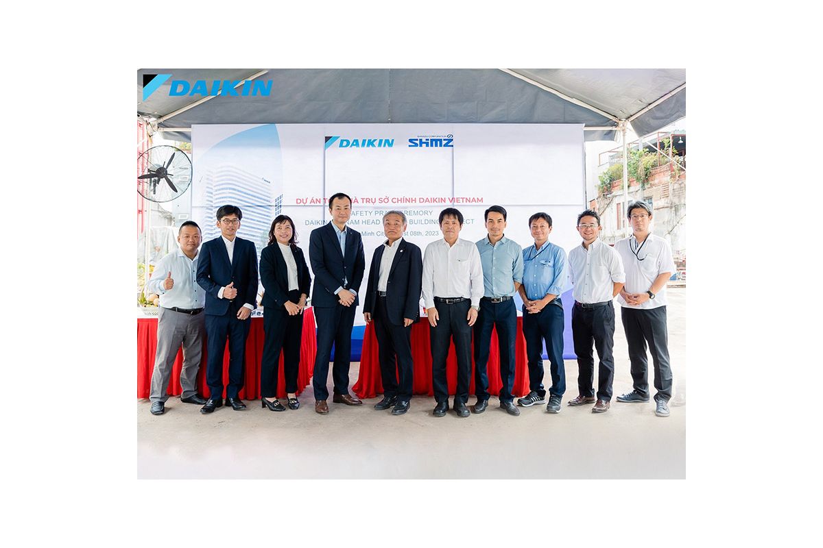 Khởi đầu mới ch&agrave;o đ&oacute;n những th&agrave;nh tựu tuyệt vời, c&ugrave;ng đ&aacute;nh dấu cột mốc ng&agrave;y khởi c&ocirc;ng t&ograve;a nh&agrave; Daikin