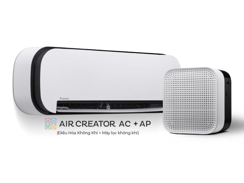 AIR CREATOR - Bộ đ&ocirc;i Điều H&ograve;a 1HP v&agrave; M&aacute;y lọc kh&ocirc;ng kh&iacute; (M&agrave;u Trắng) - Trang